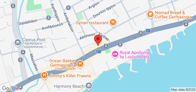 Map showing KFC 05 YERMASOYIA LIMASSOL in Limassol