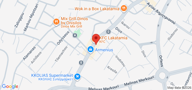 Map showing KFC 07 LAKATAMIA NICOSIA in Lakatamia