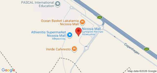 Map showing KFC 11 MALL NICOSIA in Nicosia