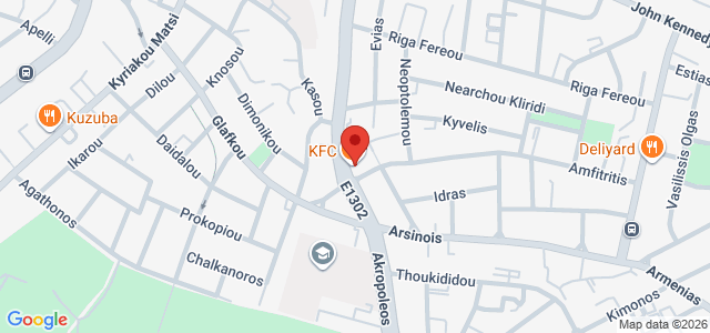 Map showing KFC 02 NIKIS NICOSIA in Strovolos